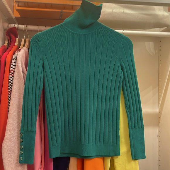 Talbots- Green Turtleneck Sweater - Size XS Petite - Picture 1 of 3